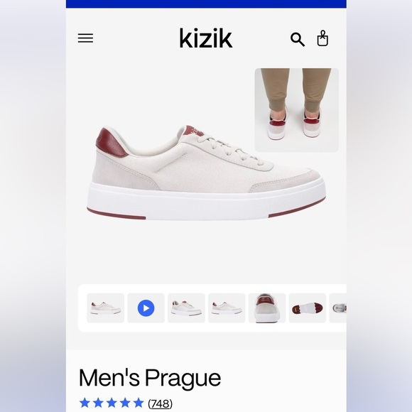 ♦️”Kizik” Men’s Prague Creme Brûlée Sneakers w/Handsfree Technology Size 11W♦️ - Picture 13 of 15